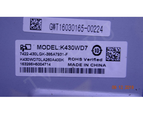 4708-K420WD-A3213K01 DAEWOO L43R630VKE