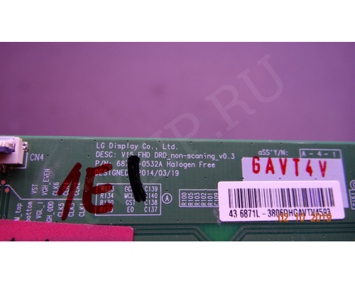 6870C-0532A LG 43LK5400PLA 6870C-0532A LG 43LK5400PLA