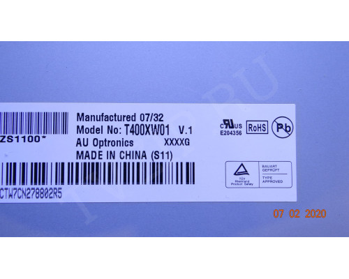 T400XW01 V0 CTRL BD 06A60-1A T400XW01 V0 CTRL BD 06A60-1A
