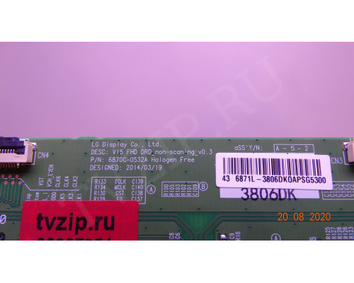 6870C-0532A LG 43LM5500PLA 6870C-0532A LG 43LM5500PLA