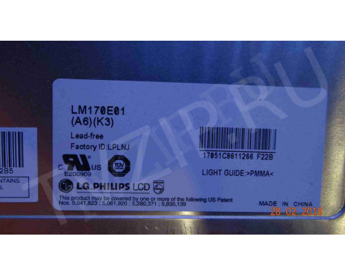Матрица LM170E01(A6)(K3) для мониторов LG