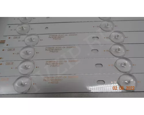 Новая подсветка OY39D08-ZC21F-04 Некомплект. Не горят 2 планки Новая подсветка OY39D08-ZC21F-04 Некомплект. Не горят 2 планки