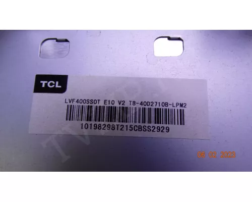 40-LVDS40-ZJB2LG TCL LED40D2710B