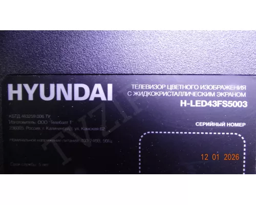 MS-L2570 V2 HYUNDAI H-LED43FS5003