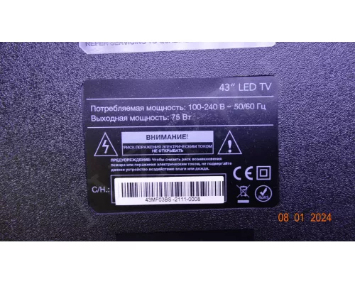 CV9632H-A50. Сломан тюнер! MANYA 43 LED TV CV9632H-A50. Сломан тюнер! MANYA 43 LED TV