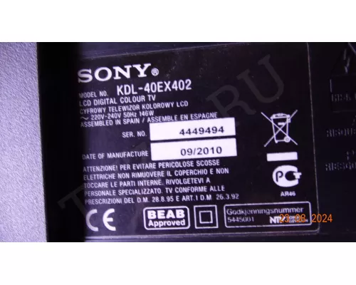 APS-253(1D) APS-254 1-881-411-22 SONY KDL-40EX402 APS-253(1D) APS-254 1-881-411-22 SONY KDL-40EX402