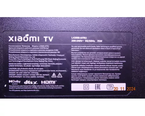 B417-BA021 B417-BA031 XIAOMI L43M8-AFRU 