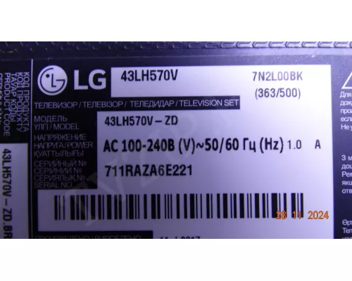 EAX66873003(1.0) EBU64296104 LG 43LH570V-2D EAX66873003(1.0) EBU64296104 LG 43LH570V-2D