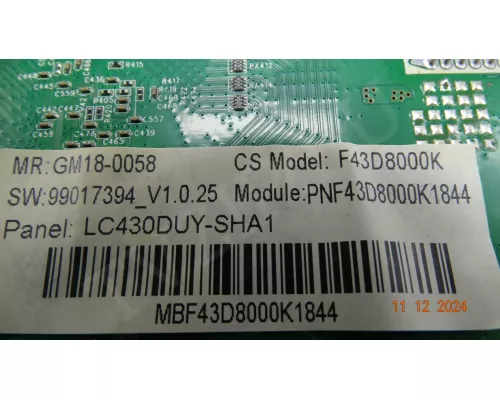 GM18-0058 DEXP F43D8000K вздут конденсатор GM18-0058 DEXP F43D8000K вздут конденсатор