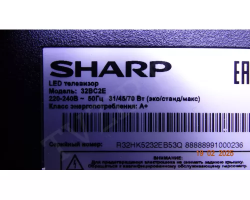 RF-AJ320014SE30-0601 A2 SHARP 32BC2E