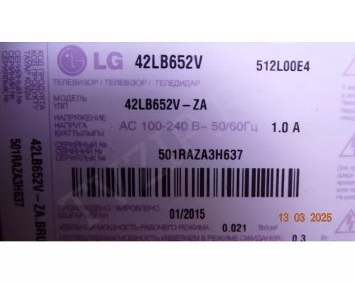 EAX65384004(1.5) EBR78515108 LG 42LB652V EAX65384004(1.5) EBR78515108 LG 42LB652V