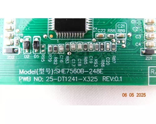 SHE7560B-248E 25-DT1241-X325 REV:0.1 XIAOMI L75M9-SP SHE7560B-248E 25-DT1241-X325 REV:0.1 XIAOMI L75M9-SP