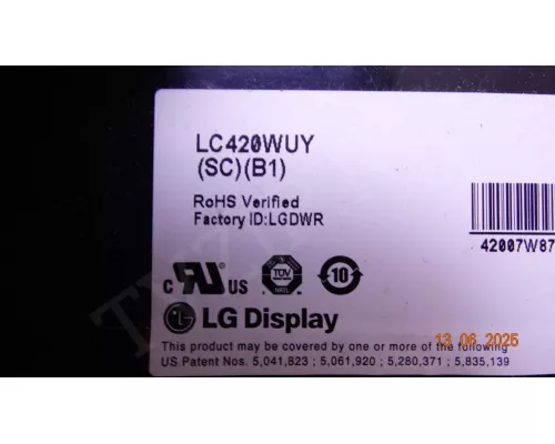 Матрица LC420WUY (SC)(B1) в сборе с подсветкой PHILIPS 42PFL3605H/12