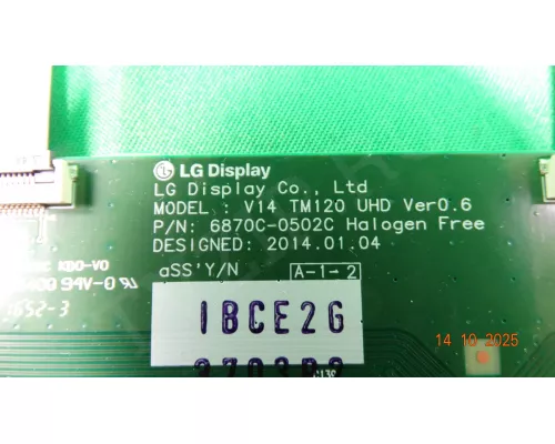 6870C-0502C LG 55UB850V 6870C-0502C LG 55UB850V