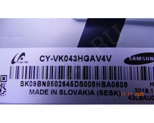 T430QVR01.0 43T09-S0M 43T09-S0L SAMSUNG UE43KU6500U