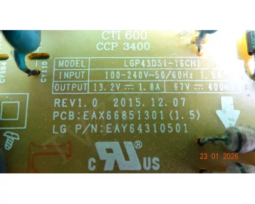 EAX66851301(1.5) LG 43LH570V