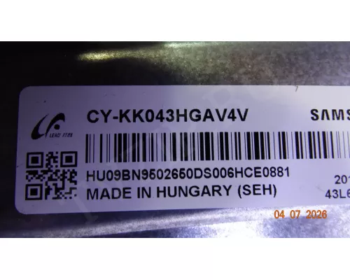 Корыто в сборе с LED подсветкой SAMSUNG UE43KU6400U