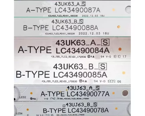 LED Подсветка 43UK63_A LC43490087A LC43490084A LC43490090A