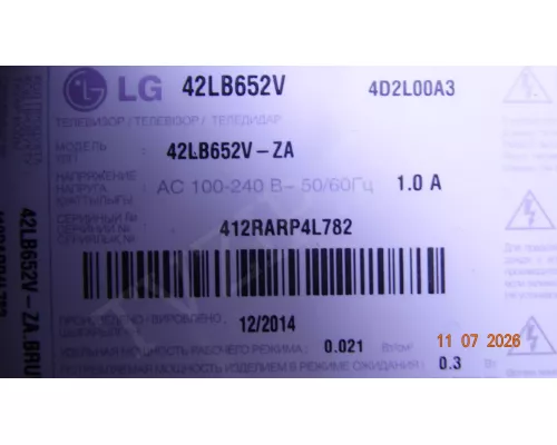 EAX65384004(1.5) EBU62521902 LG 42LB652V