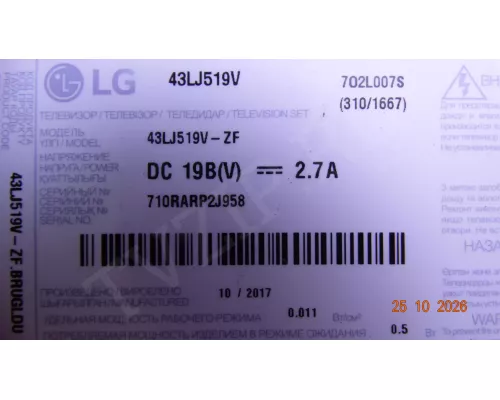 EAX67041506(1.2) EBU64424134 LG 43LJ519V