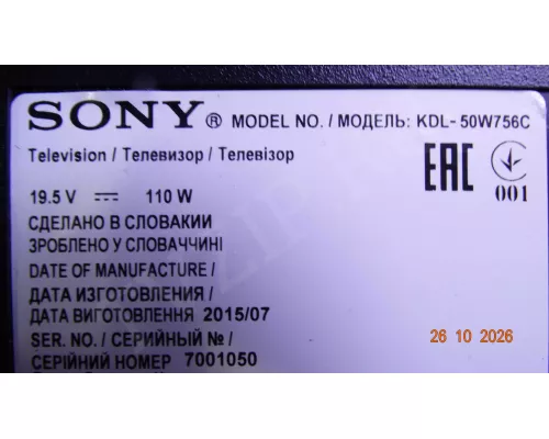 55T23-C03 SONY KDL-50W756C