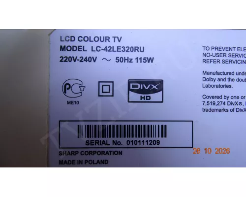 31T12-C04 SHARP LC-42LE320RU