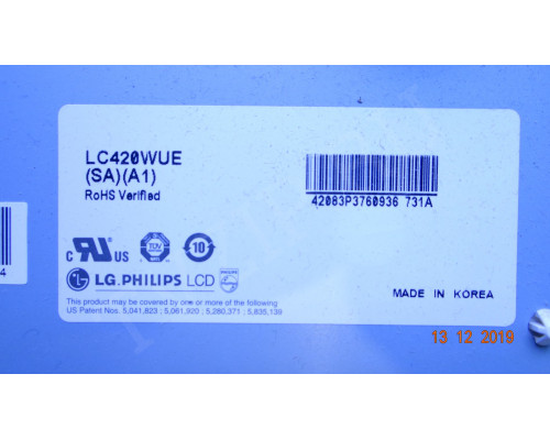 LC420WUE(SA)(A1) СИЛЬНЫЕ ЦАРАПИНЫ В ПРАВОЙ ЧАСТИ LC420WUE(SA)(A1) СИЛЬНЫЕ ЦАРАПИНЫ В ПРАВОЙ ЧАСТИ