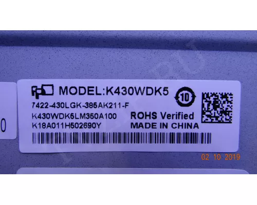 K430WDK5 A2 4708-K43WDK-A2213K01 K430WDK5 A2 4708-K43WDK-A2213K01