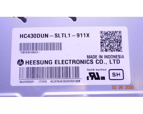 6870C-0532A LG 43LJ594V-ZA 6870C-0532A LG 43LJ594V-ZA